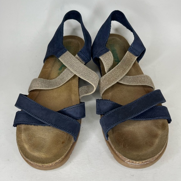 bionatura sandals Women Size 39 US 8 Blue/tan Leather/textile Upper - Picture 4 of 15